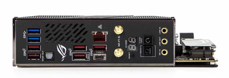 ASUS ROG Crosshair VIII Impact tylny panel