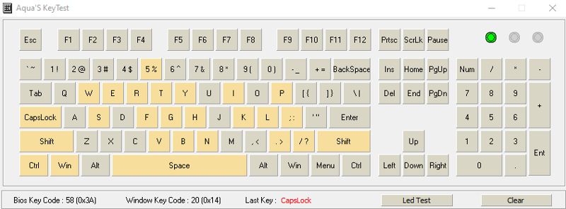 Test N-key Rollover