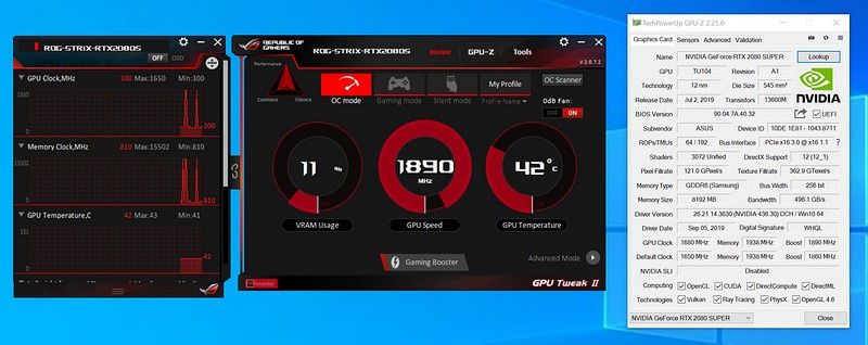 ASUS ROG STRIX GeForce RTX 2080 Super OC - GPU-Z