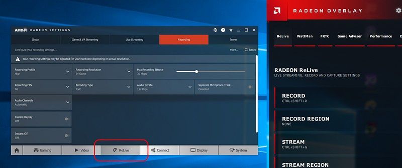 AMD Adrenaline - Radeon ReLive
