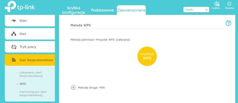 TP-Link Archer AX50 - Ustawienia WPS