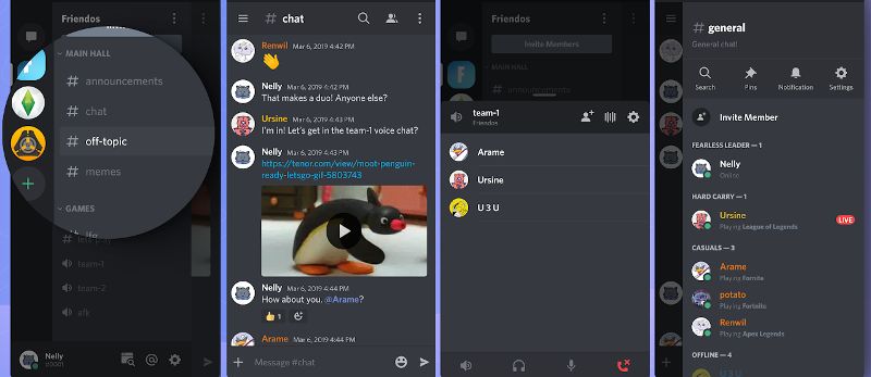 Czaty w  Discord