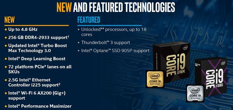 Intel Core X - nowości