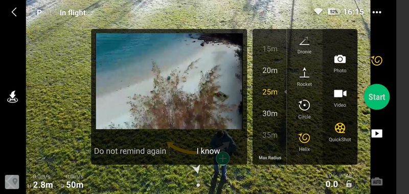 Dji Mavic Mini - aplikacja Dji Fly i QuickShots