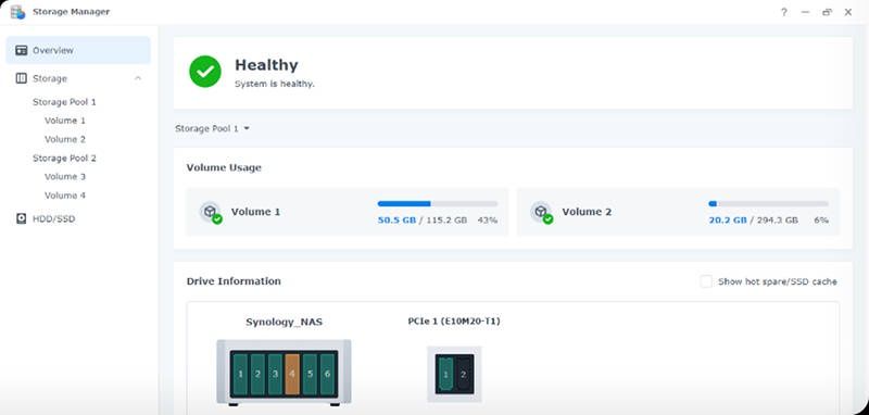 Synology DSM Storage Manager