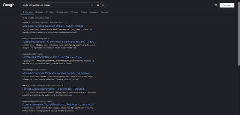 Google dark mode