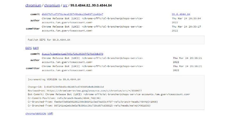log poprawki chrome
