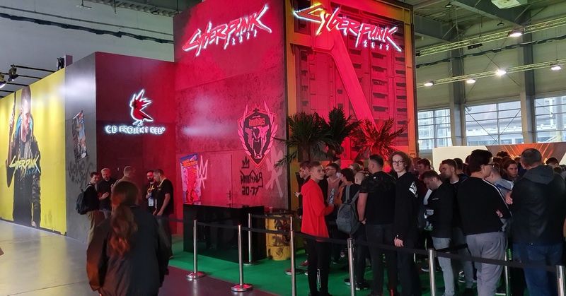 Cyperunk 2077 na PGA 2019 - kolejka czekających na wejście na pokaz