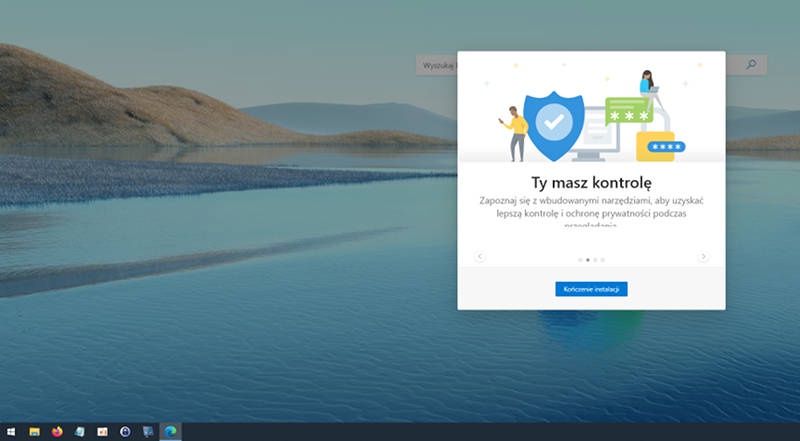 Windows 10 Edge screen