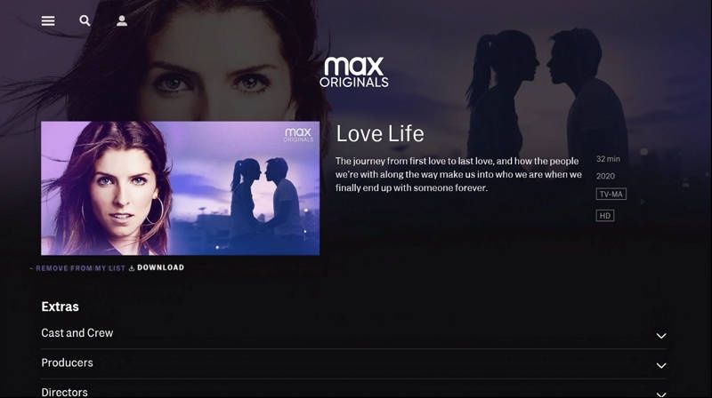 HBO Max screen zoom