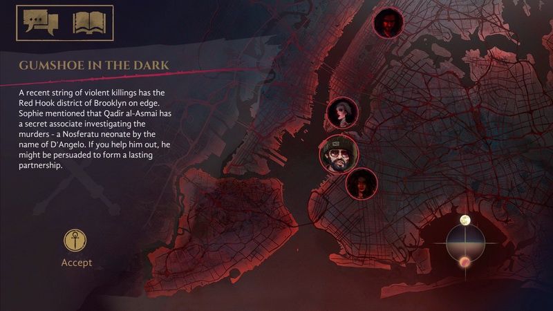 Vampire: The Masquerade – Coteries of New York - mapa z misjami