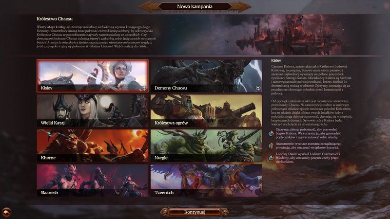 Total War: Warhammer III - dostępne frakcje