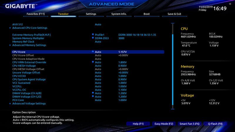 Gigabyte X299X Designare 10G - UEFI BIOS