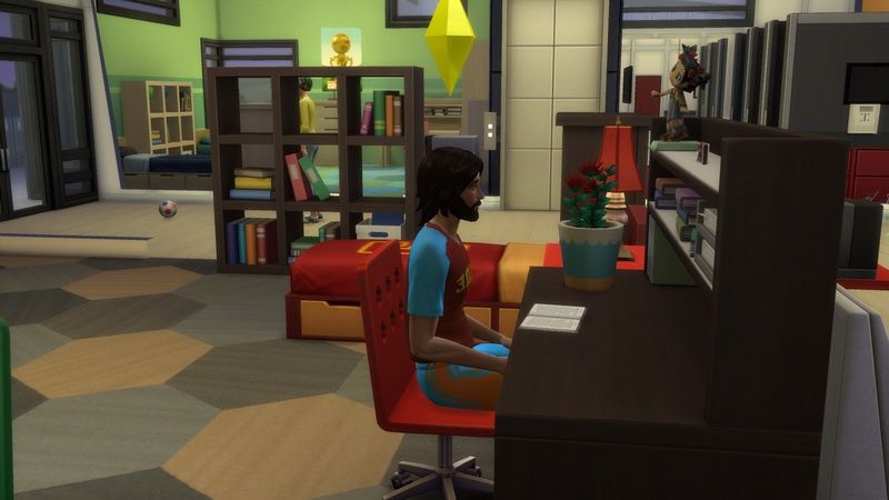 The Sims 4: Uniwersytet - siedzenie nad książką