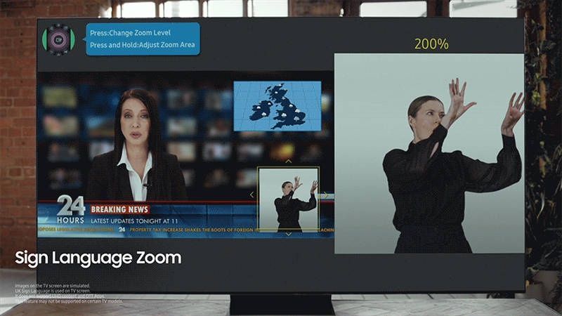 Samsung TV słuch migowy