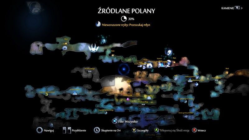 Ori and the Will of the Wisps - powiększająca się mapa