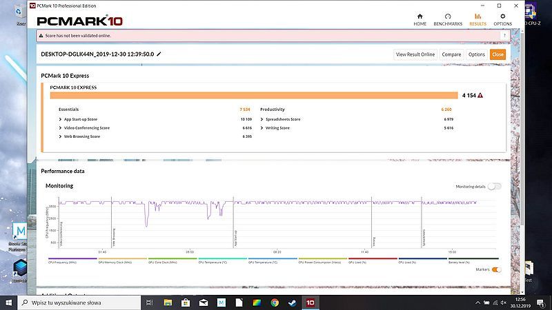 Lenovo Ideapad S145-14IWL (81MU009TPB) - test PC Mark 10 Express z 16 GB RAM