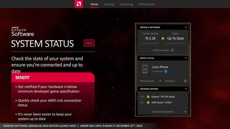 AMD Radeon Software Adrenalin 2020 Edition