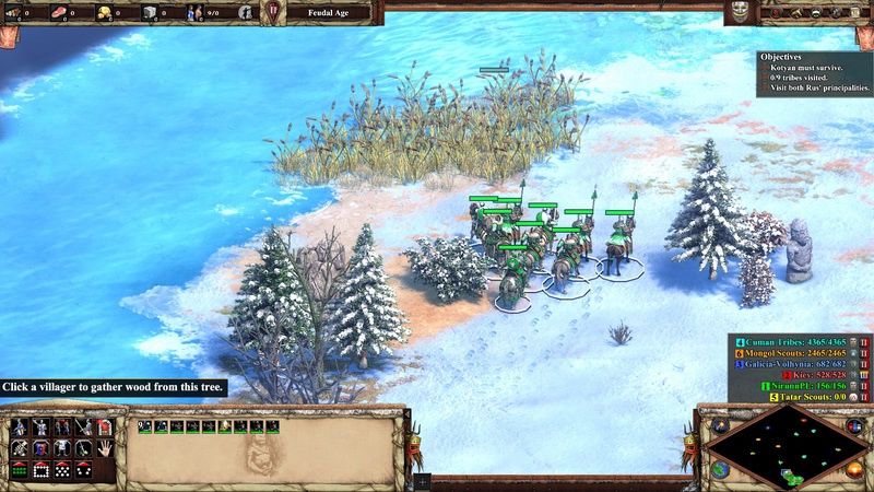 Age of Empires 2: Definitive Edition - ślady podków na śniegu