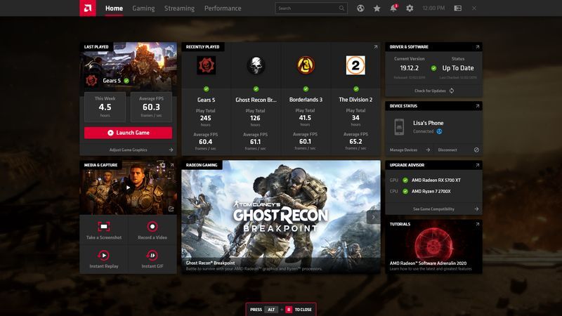 AMD Radeon Software Adrenalin 2020 Edition
