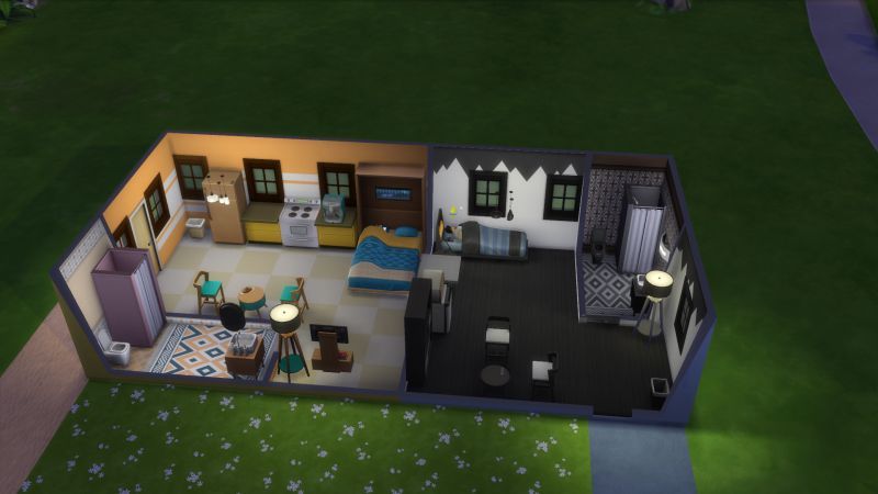 The Sims 4: Kompaktowe wnętrza - dwupokojowy domek