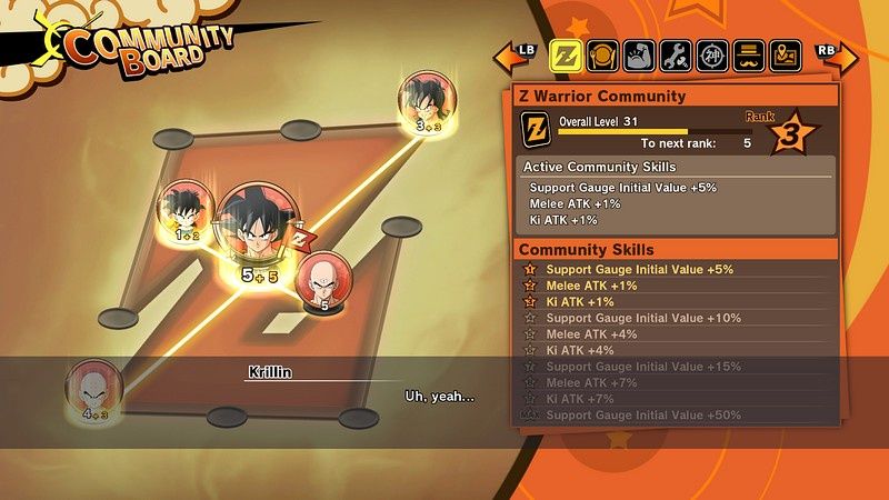 Dragon Ball Z Kakarot - community board