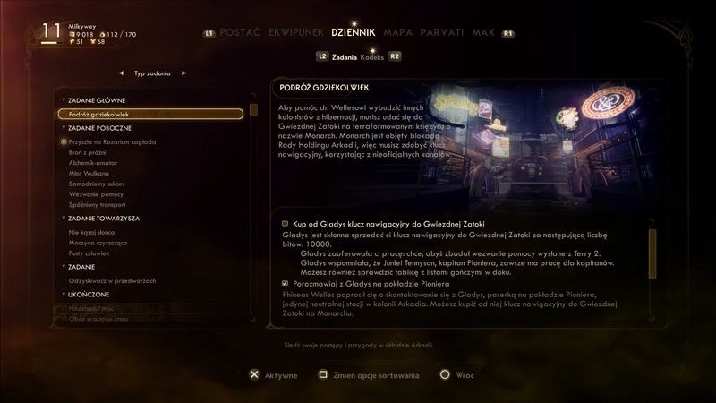 The Outer Worlds - spis misji