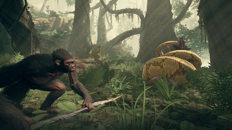 Ancestors: The Humankind Odyssey - spotkanie pytona skalnego