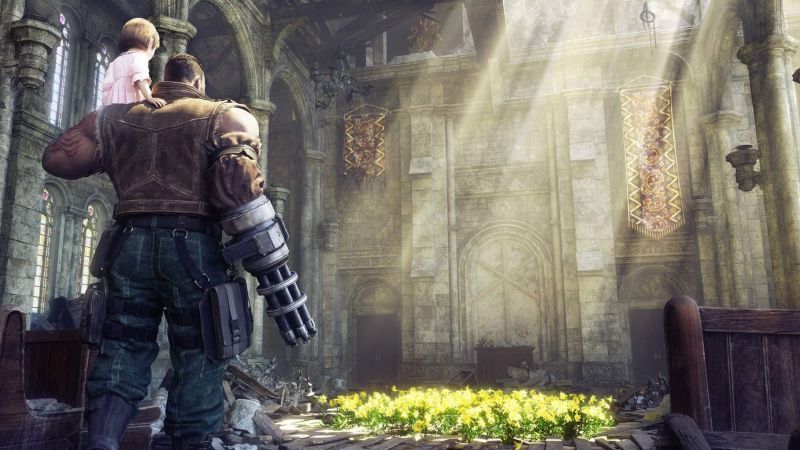 Final Fantasy VII Remake - Barret z dzieckiem