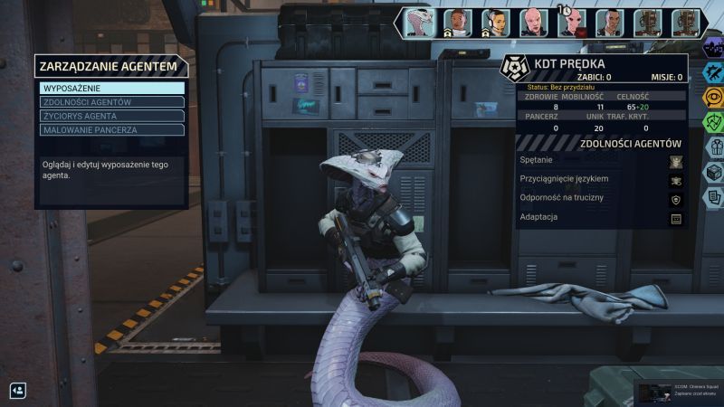 XCOM: Chimera Squad - zarządzanie agentem