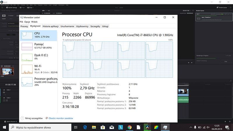 ThinkPad X1 Carbon 7 i DaVinci Resolve
