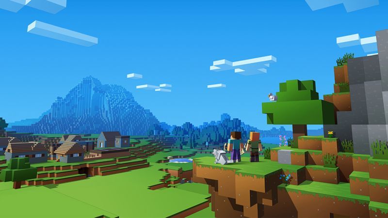 Minecraft - widok na niesamowity klockowy świat