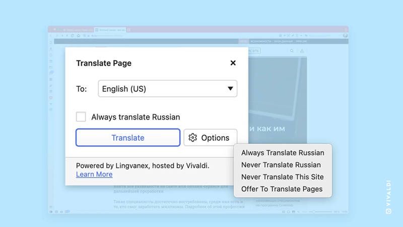 Vivaldi Translate