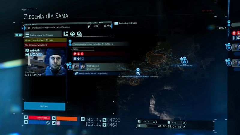 Death Stranding - przyjmowanie zleceń