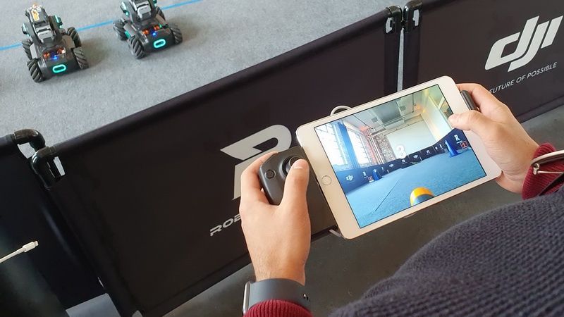 Dji RoboMaster S1 - widok z kamery robota