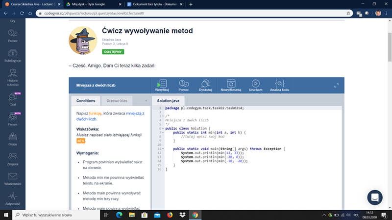 Harvard CS50 CodeGym screen 2