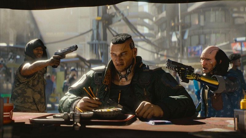 Cyberpunk 2077 - atak w barze