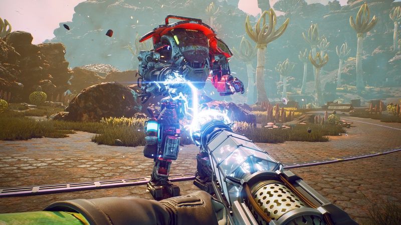The Outer Worlds - strzelanie do przeciwnika