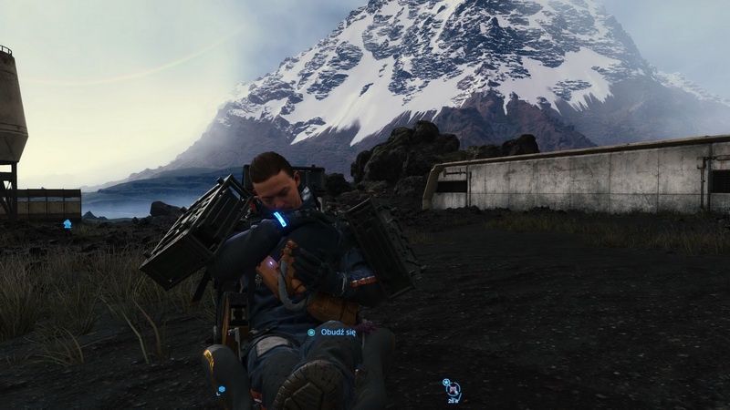 Death Stranding - odpoczynek w cieniu góry
