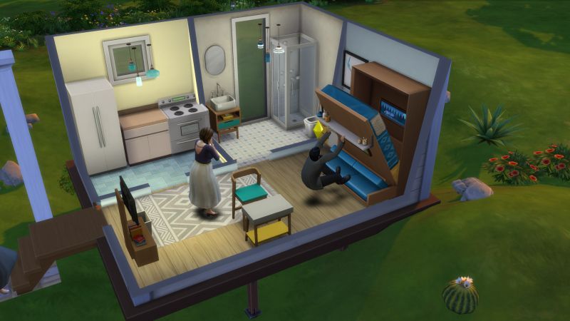 The Sims 4: Kompaktowe wnętrza - szarpanie się z łóżkiem