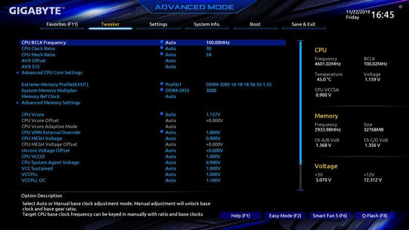 Gigabyte X299X Designare 10G - UEFI BIOS