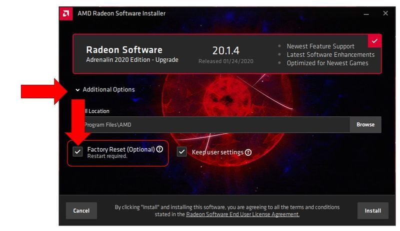AMD Radeon Software - Clean Instal