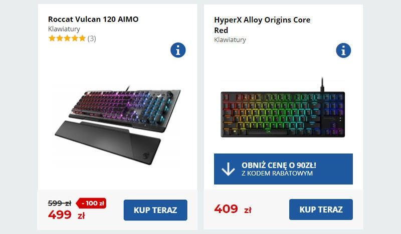 Komputronik klawiatury