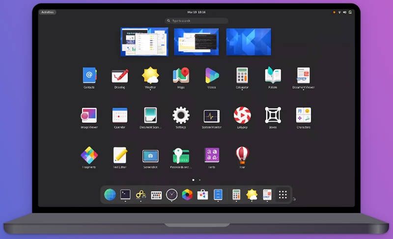 GNOME 40 screen
