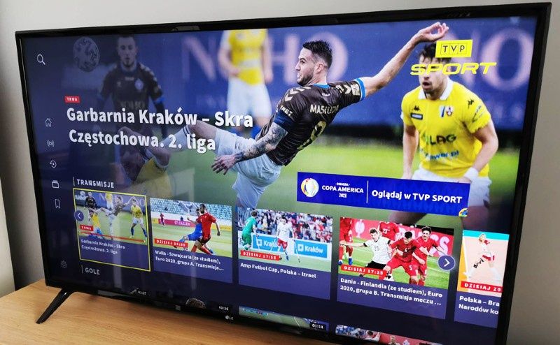 aplikacja TVP sport na telewizorze LG