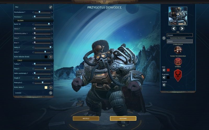 Age of Wonders: Planetfall - przygotowanie dowódcy