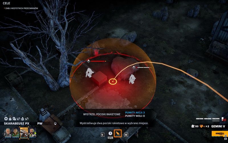 Phoenix Point - wystrzeliwanie pocisków rakietowych