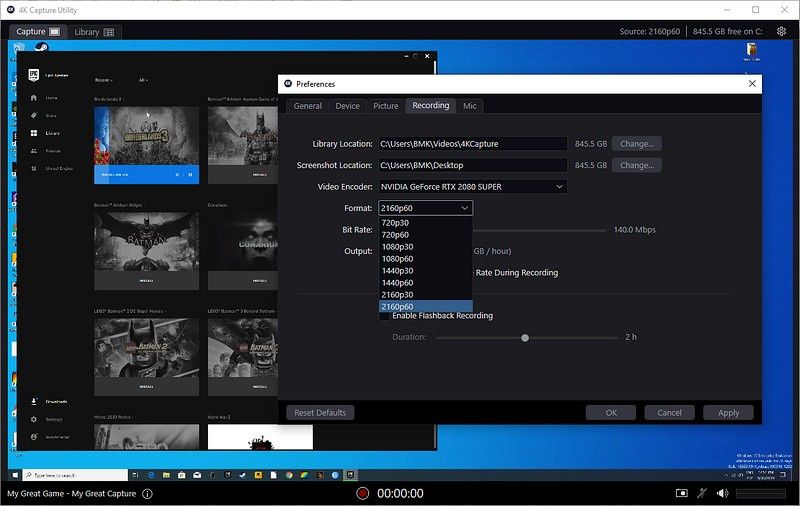 Elgato 4K60 Pro - ustawienia