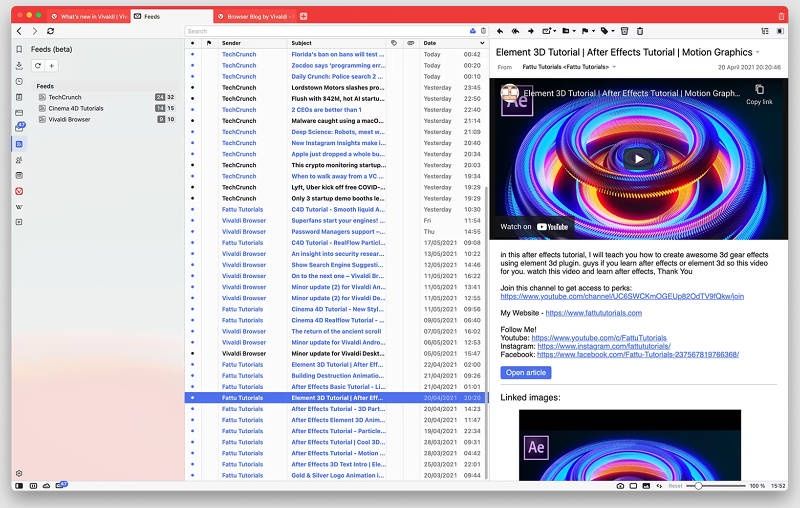 Vivaldi Feed