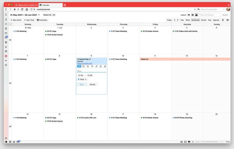 Vivaldi Calendar